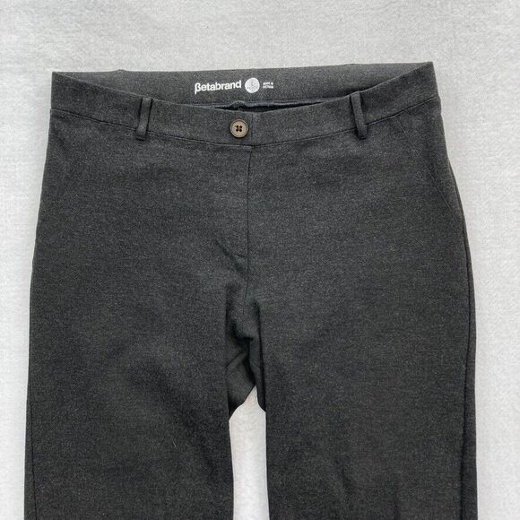 Betabrand Women's Size LP Gray Super Stretch Dress Pants Yoga‎ Wear Mid Rise - Picture 2 of 9